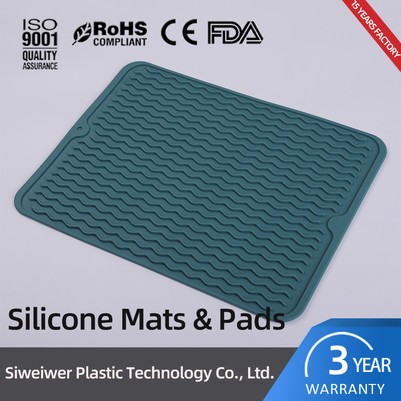 
                High Quality Silicone Placemat Drain Pad In